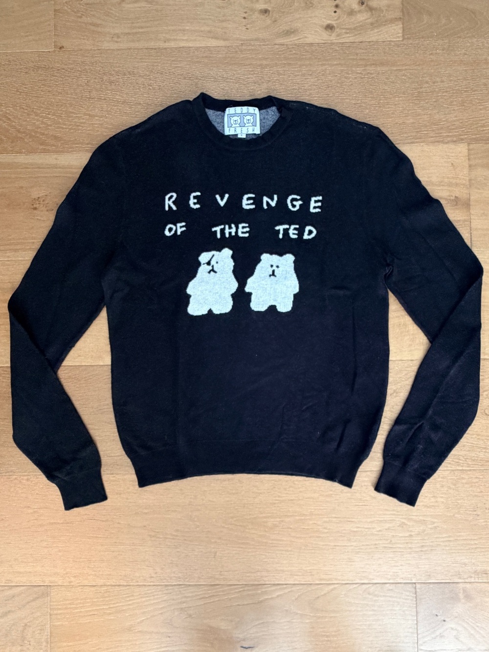 Teddy Fresh Revenge of the Ted Knit Sweater Large Black White H3H3 Streetwear